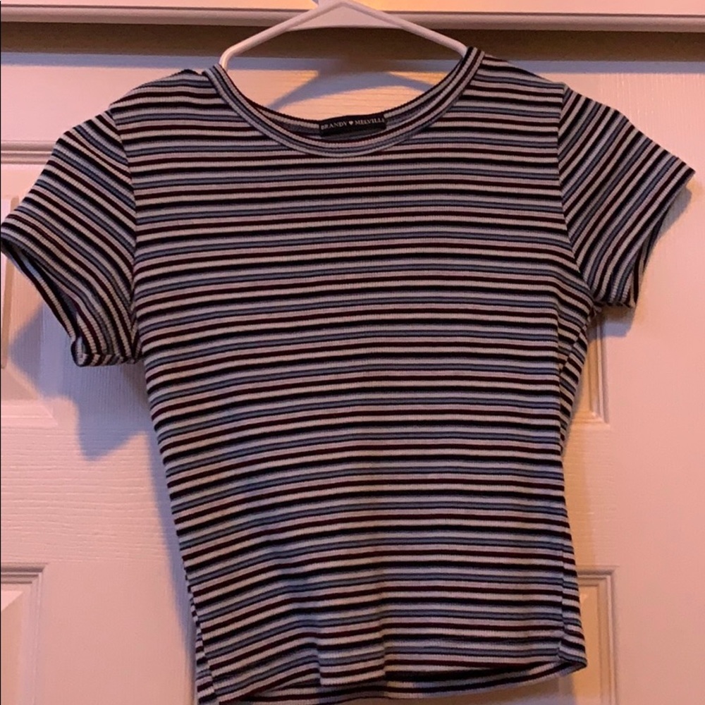 short sleeve striped top